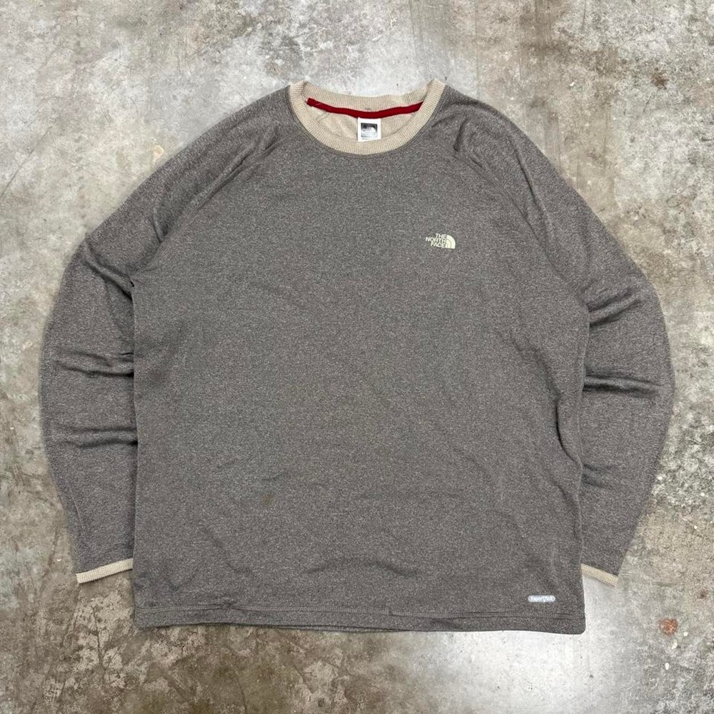 The North Face VaporWick Thermal Lined Long Sleeve Shirt Brown Y2K XL